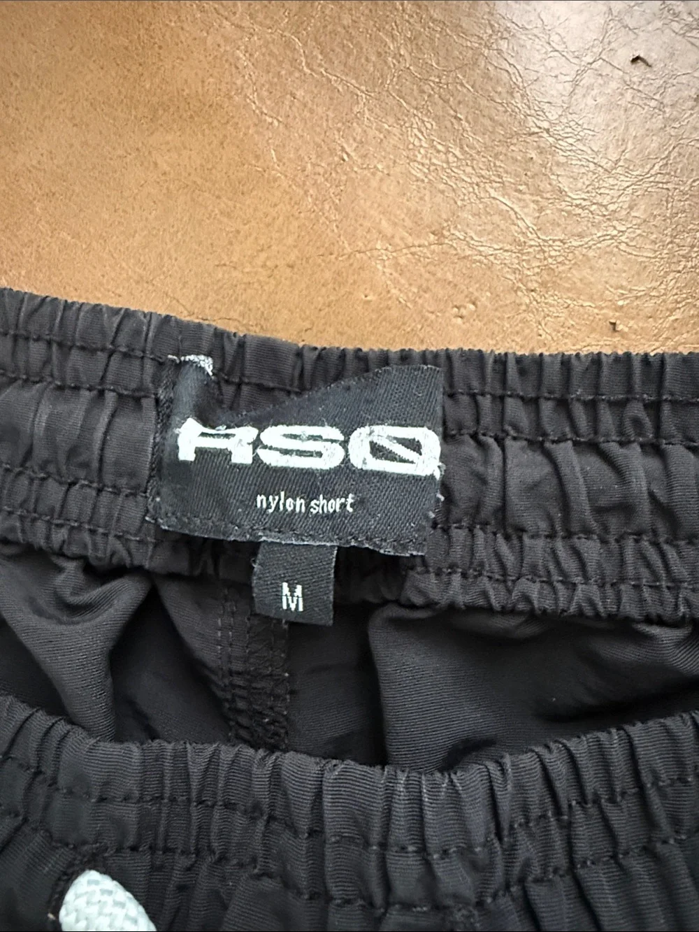 RSQ Black Nylon Shorts with White Drawcord